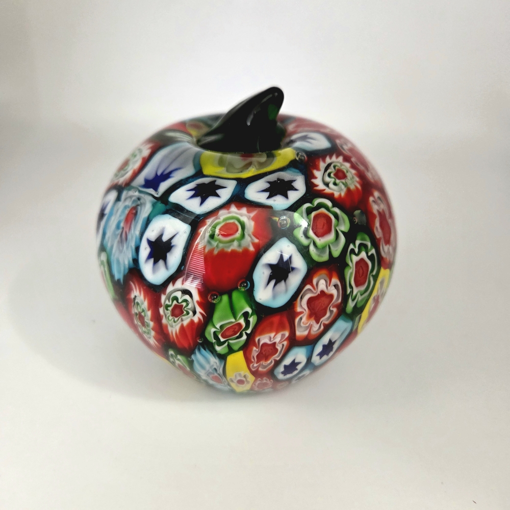 Murano Red and Green Millefiori Accent Decor